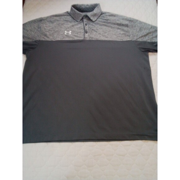 Men's Gray Under Armour Polo  Tone  Shirt No Size Tag Measures XL - Picture 12 of 12